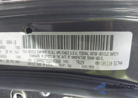 2016 Ram 1500 Big Horn из США, поврежденный, VIN 1C6RR6GT5GS145668